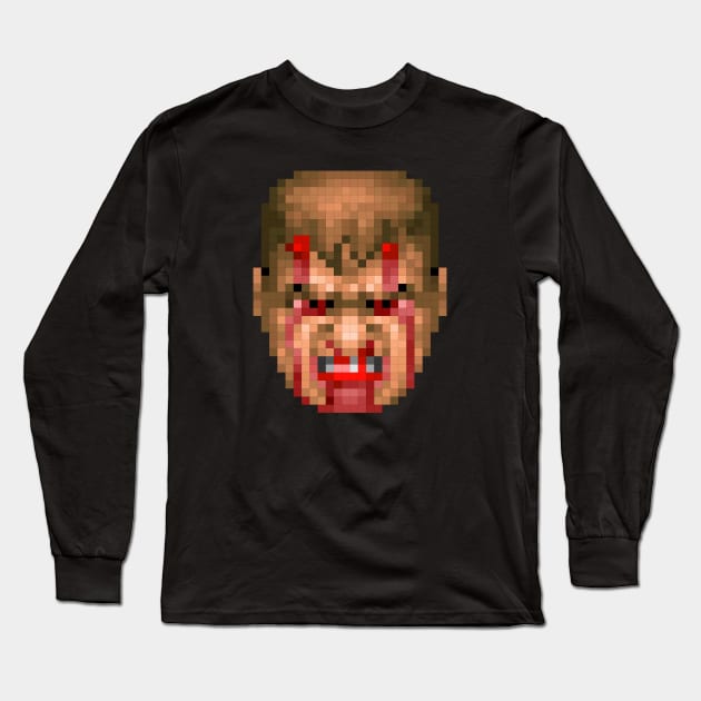 Doom Health Indicator Long Sleeve T-Shirt by GlewPrint